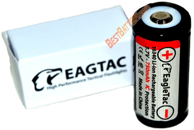 Li-Ion аккумулятор EagleTac RCR 123A 16340